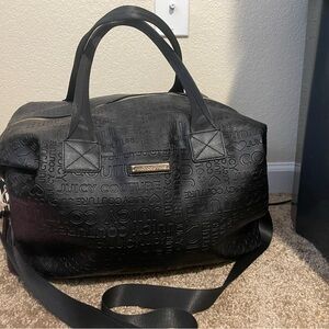 Juicy Couture Black Embossed Duffle Bag like new